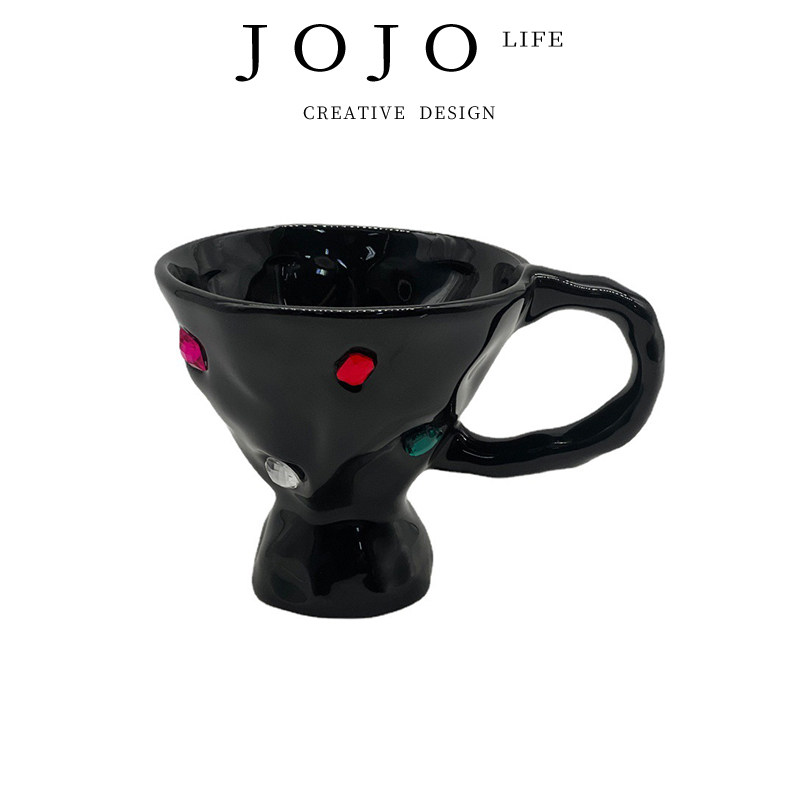 JOJO'S L. PD.Fisher.陶瓷杯派对氛围少女心钻石颜值马克杯丨费舍 - 实物图