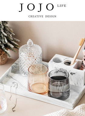 JOJO'S L. PD.Zeke.洗漱套装北欧ins风玻璃漱口杯刷牙杯  |  伊尔