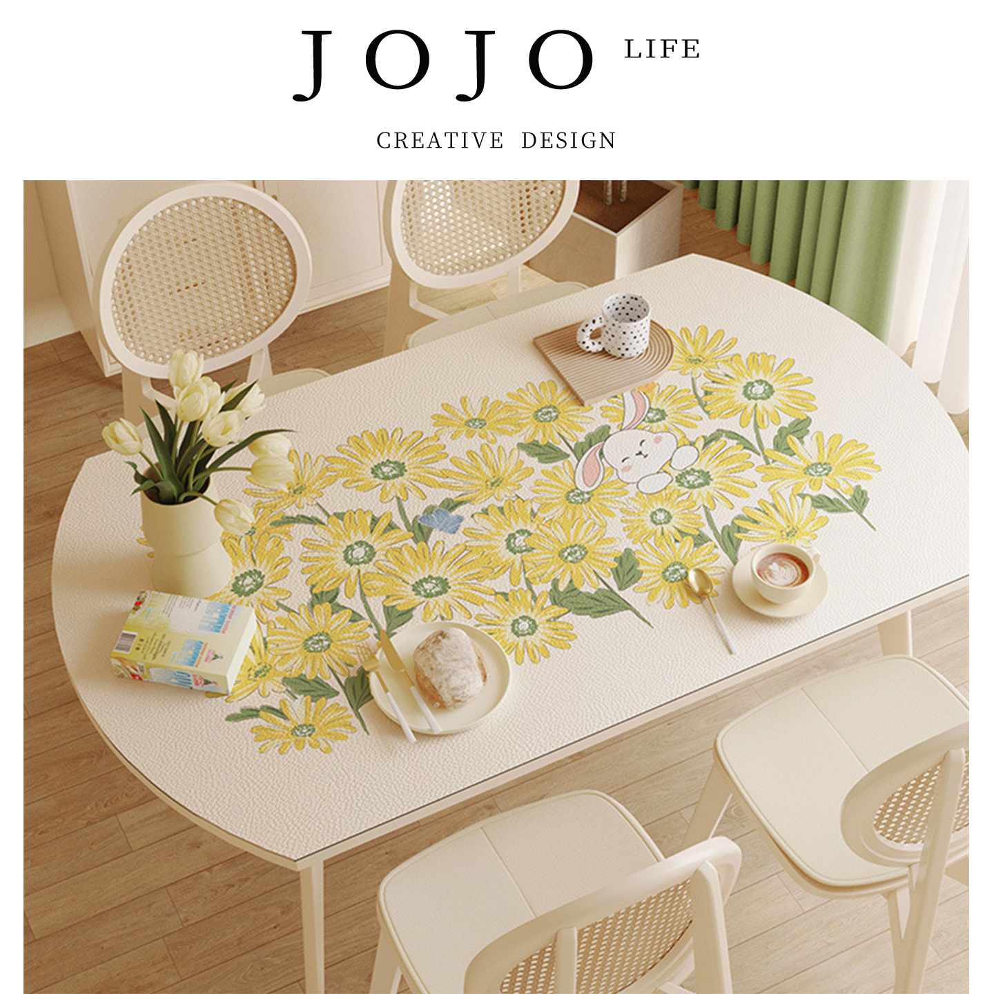 JOJO'SLIFEPD防水油皮革圆桌垫