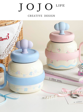 JOJO'S L. PD.awning.吸管杯高级感咖啡保温杯陶瓷内胆 | 篷梧