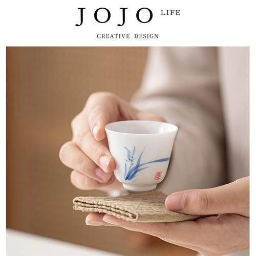 JOJO'SLIFEPD手绘白瓷品茗杯