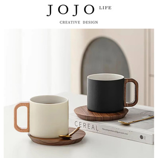 JOJO'S L.PD.despise.陶瓷半见咖啡杯碟套装高档轻奢马克杯 |狼鄙