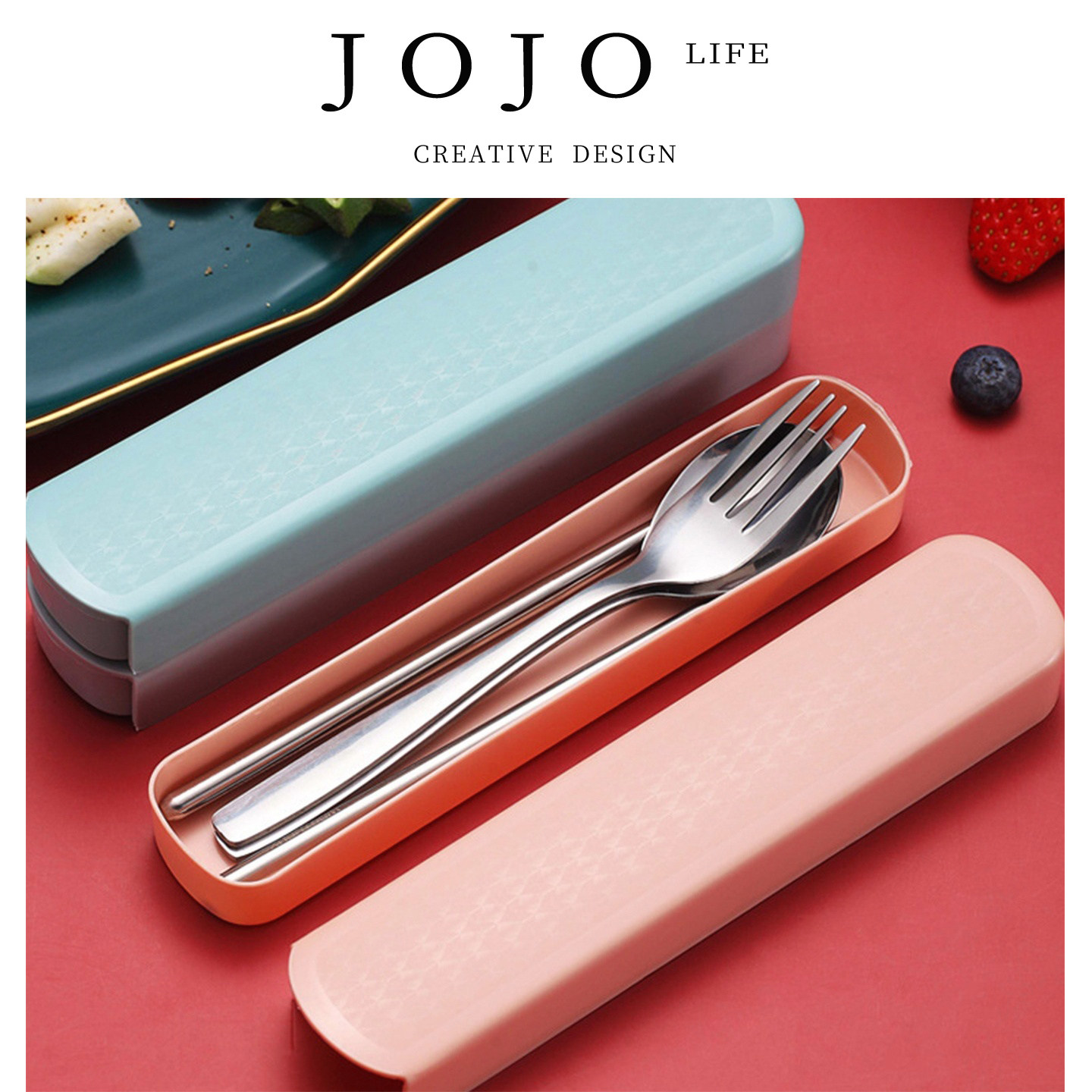 JOJO'SLIFEPD筷套装便携不锈钢