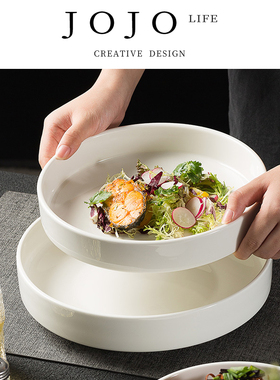 JOJO'S L. PD.give.白色陶瓷深盘高级感菜盘酒店餐具家用 | 辞任