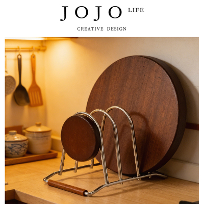 JOJO'S L. PD.cutting.中古风砧板架收纳置物架锅盖架案板 | SL01