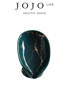 JOJO'S L. PD·Rolled·收纳家用北欧陶瓷简约沥水肥皂盒 | 卷叶