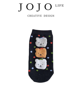 JOJO'S L. PD.Brother.小熊袜子女短袜女春夏季薄款船袜女 | 寄兄