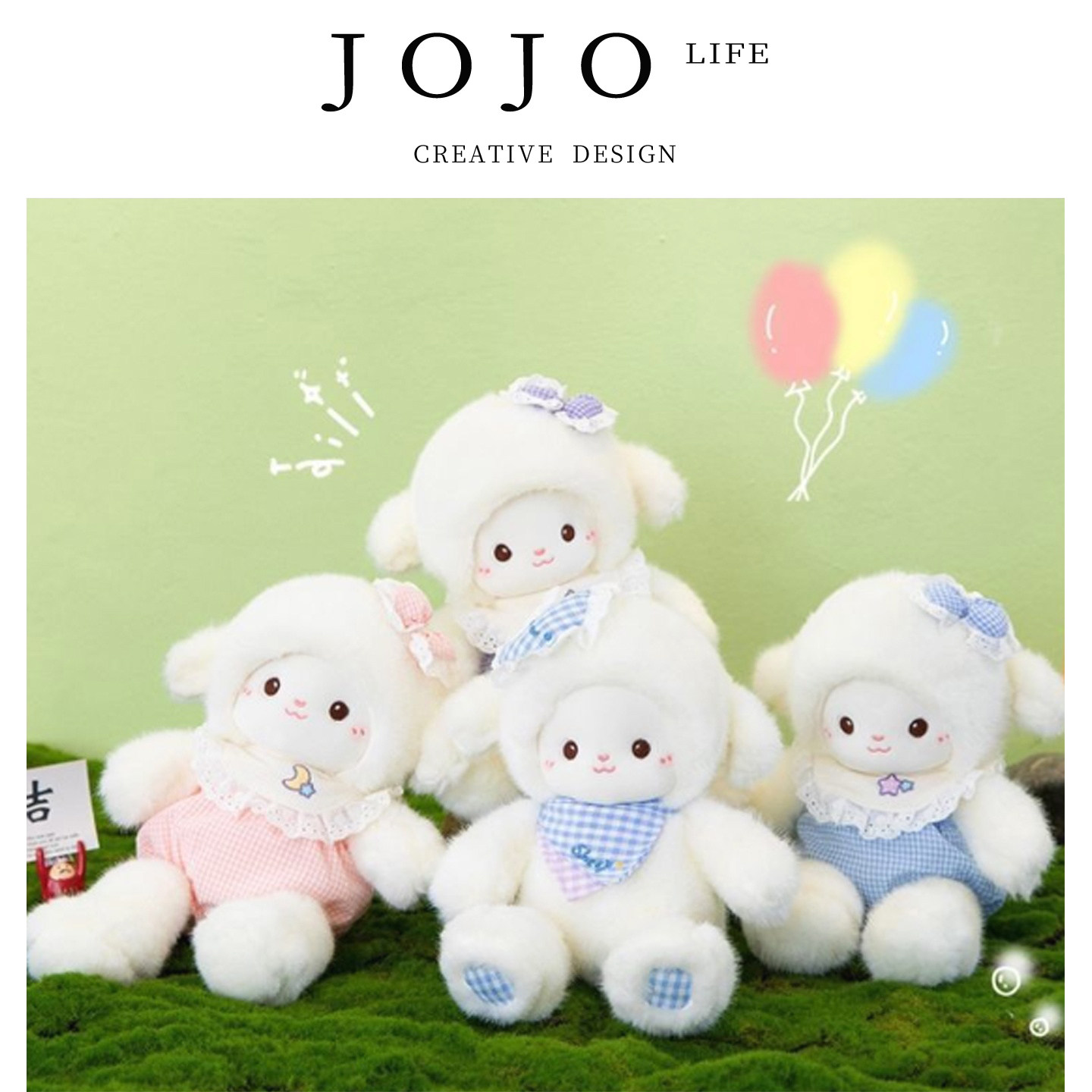 JOJO'S L. PD.Cave.布艺类玩具可爱仿真晚安小羊玩偶公仔 | 奉窟,玩具/童车/益智/积木/模型,毛绒/玩偶/公仔/布艺类玩具,淘宝优惠券,粉丝福利购,淘宝优惠卷