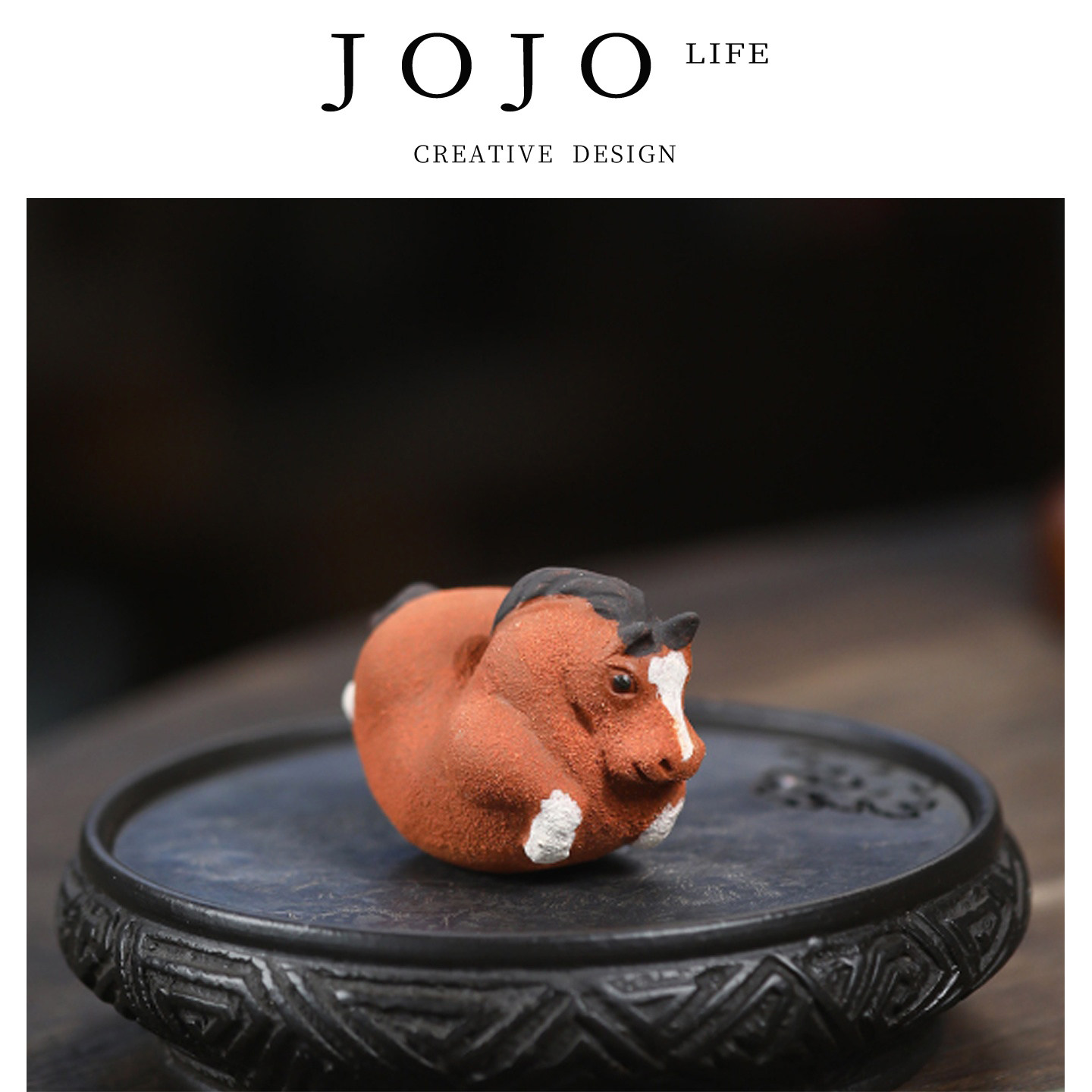 JOJO'S L. PD.And.茶宠摆件紫砂十二生肖马唐马手工不倒翁 | 及国,餐饮具,茶宠摆件,淘宝优惠券,粉丝福利购,淘宝优惠卷