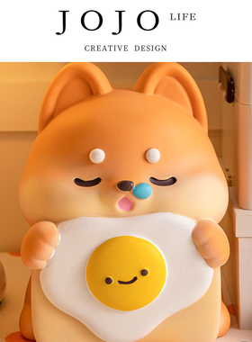 JOJO'S L. PD.Squatting.创意卡通吐司面包小狗存钱储蓄罐 | 蹲守