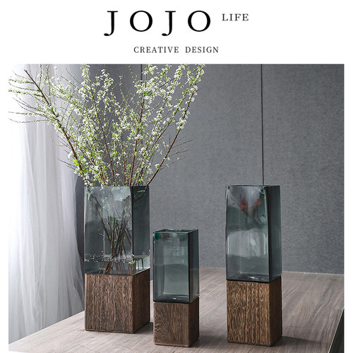 JOJO'SL.PD日式实木花瓶摆件