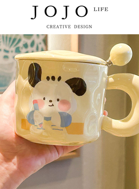 JOJO'S L. PD.spring.女生陶瓷杯子带盖勺办公室情侣咖啡杯 |灵簧