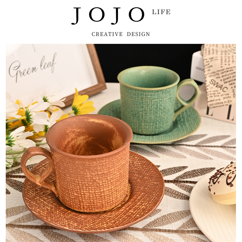 JOJO'SL.PD粗陶手工咖啡杯碟