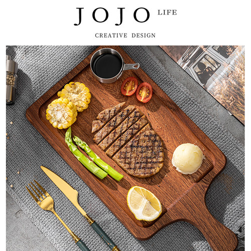 JOJO'SL.PD餐具家用乌檀木托盘