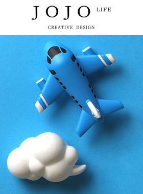 JOJO'S L. PD. hover.蓝色飞机冰箱贴 3D立体航天卡通可爱 | 翱翔