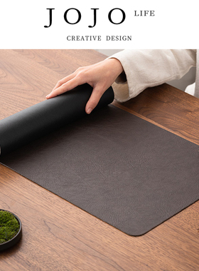 JOJO'S L. PD.Premier.茶盘垫现代中式防水皮革禅意茶桌布 | 县丞