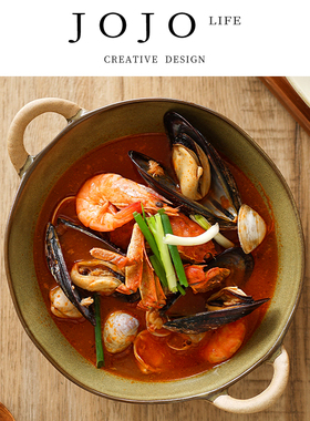 JOJO'S L. PD.Slightly.餐具西田木雨双耳碗家用日式拉面碗丨微凉