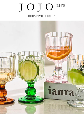 JOJO'S L. PD.Bead.杯具ins风玻璃杯中古杯高脚红酒香槟杯 | 黛珠