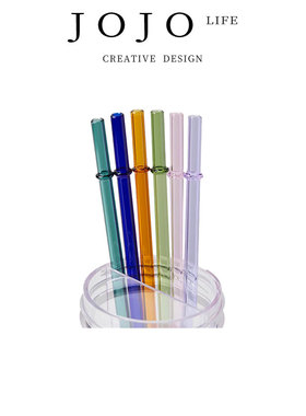 JOJO'S L. PD.truth.吸管耐高温玻璃加长直管通用替换彩色 | 道理