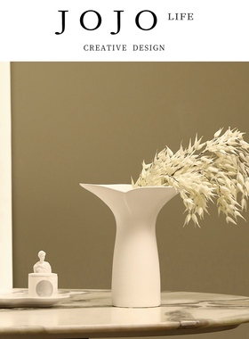 JOJO'S L.PD.Flashy.花瓶北欧ins风莫兰迪陶瓷花瓣摆件家居丨浮华