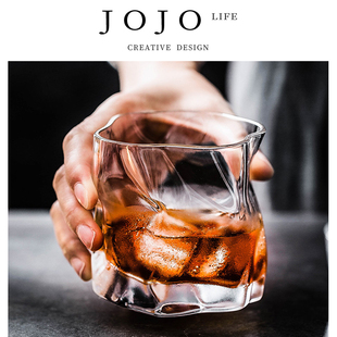 PD.Form.杯具家用异形玻璃杯扭纹威士忌高档北欧 形约 JOJO