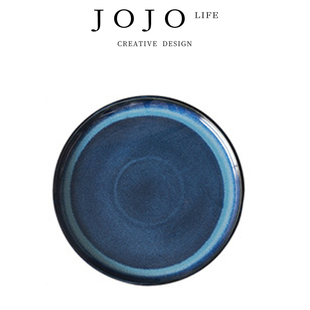 JOJO PD·Xizhou·餐具北欧风蓝色釉变窑变陶瓷盘子 西洲