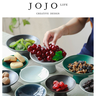JOJO'S L. PD.紫泉涧.大号茶点盘创意窑变高脚果盘陶瓷 | 稠油