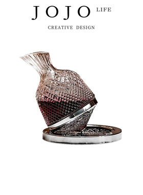 JOJO'S L. PD.Engraving.酒具玻璃家用高档奢华高脚醒酒器 | 刻花