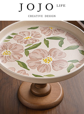 JOJO'S L. PD.Opera.木质高脚盘陶瓷水果盘糕点摆盘收纳 | 猿剧