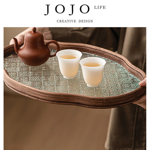 JOJO'SLIFEPD托盘海棠花玻璃