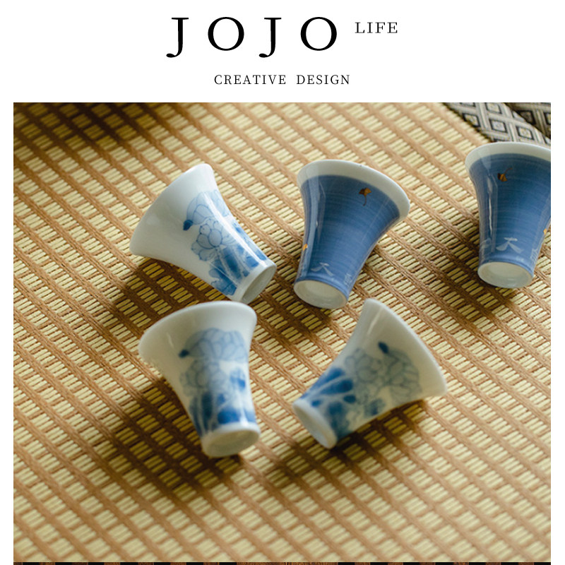 JOJO'S L. PD.exorcise.品茗杯手绘荷花陶瓷功夫茶具家用 | 驱除