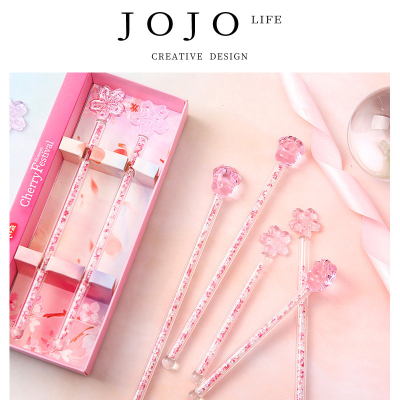 JOJO'S L. PD.Hello.调酒棒可爱少女心星粉色玻璃搅拌棒 | 喽马