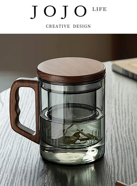JOJO'S L. PD·Wood·杯具家用玻璃泡茶杯子日式绿茶茶道杯 |木语