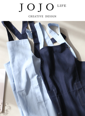 JOJO'S L. PD·Boomer·围裙家用日式棉麻背带厨房西餐厅 | 布玛