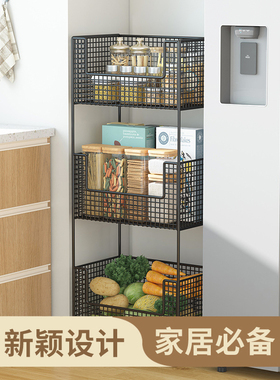 JOJO'S L. PD.杂货先生.厨房侧面冰箱夹缝隙置物架收纳柜 | 租价