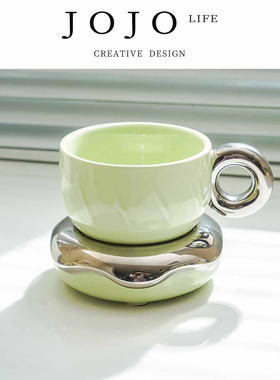 JOJO'S L. PD.Pepper.咖啡杯碟陶瓷ins高级感带勺子奶油风 | 努椒