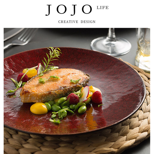 JOJO'SLIFEPD北欧红色盘子高级