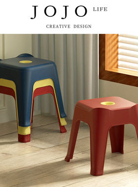 JOJO'S L. PD. Xia.塑料加厚家用凳子成人儿童脚凳矮板凳丨慧霞