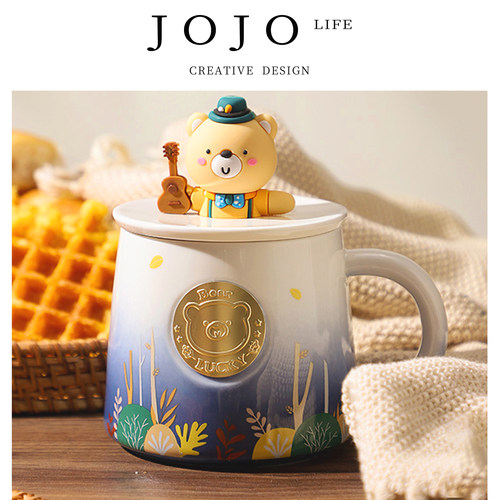 JOJO'SL.PD杯具陶瓷带盖可爱
