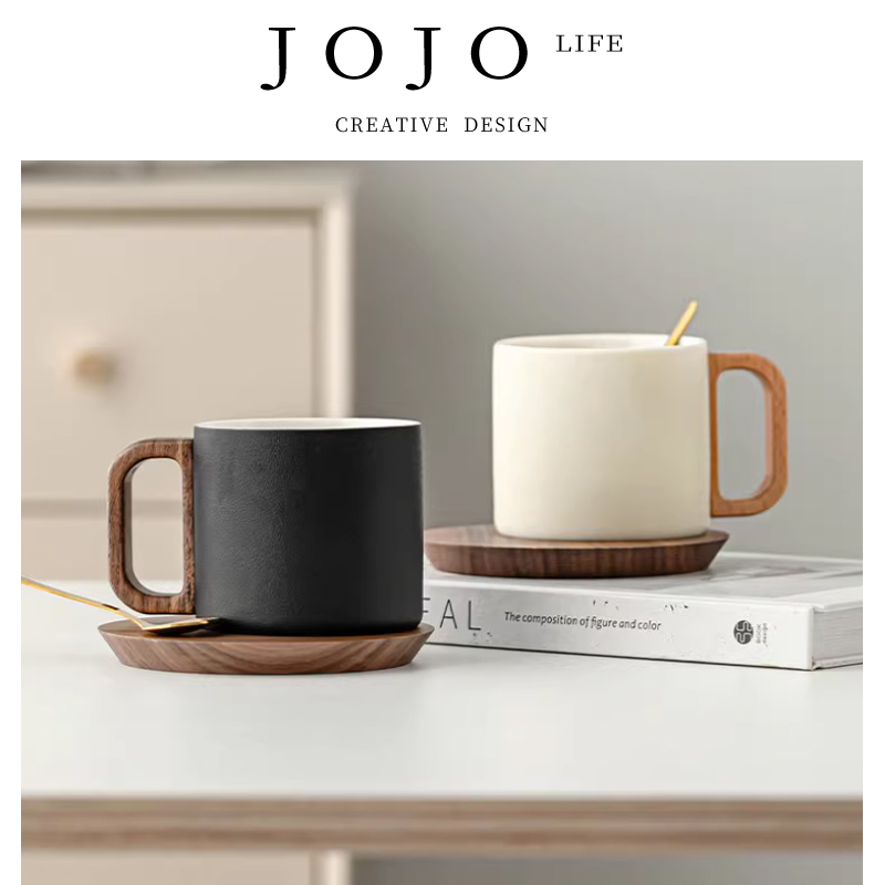 JOJO'SLIFEPD木柄咖啡情侣对杯