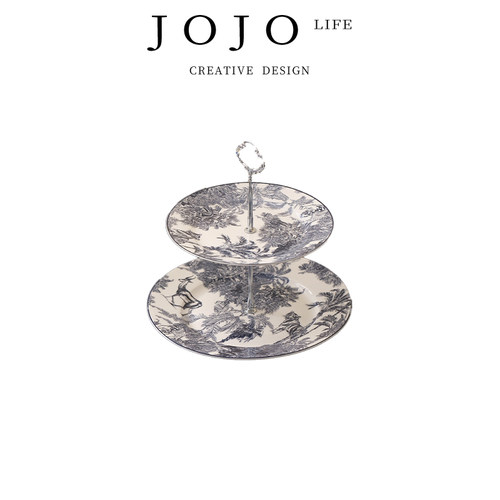 JOJO'SLIFEPD果盘陶瓷银边双层