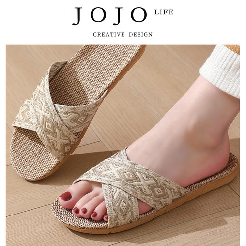JOJO'SLIFEPD拖鞋精工细作棉麻