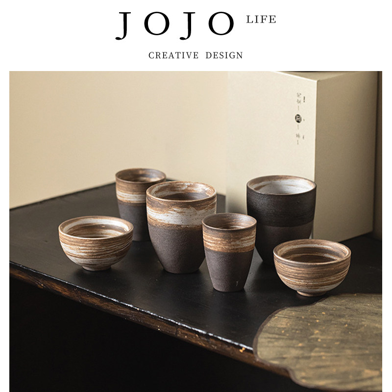 JOJO'S L. PD.紫泉涧.日式功夫茶具复古粉引粗陶主人杯 | 凑手