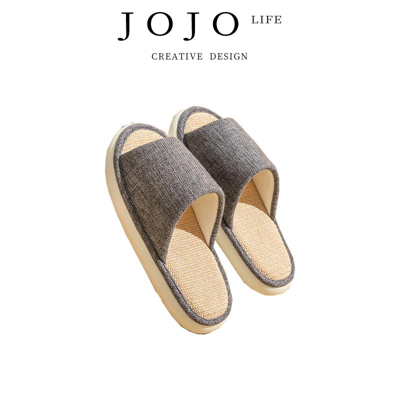 JOJO'SLIFEPD踩屎感亚麻凉拖鞋