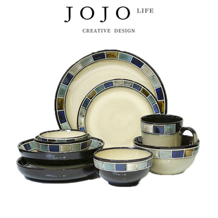 宝石蓝米饭碗 JOJO PD·Gittil·餐具家用碗碟盘套装 格林