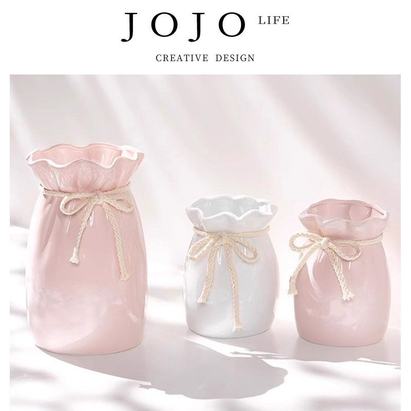 JOJO'S L. PD·Snidel·花瓶北欧创意陶瓷粉色现代摆件 | 福袋,家居饰品,花瓶,淘宝优惠券,粉丝福利购,淘宝优惠卷