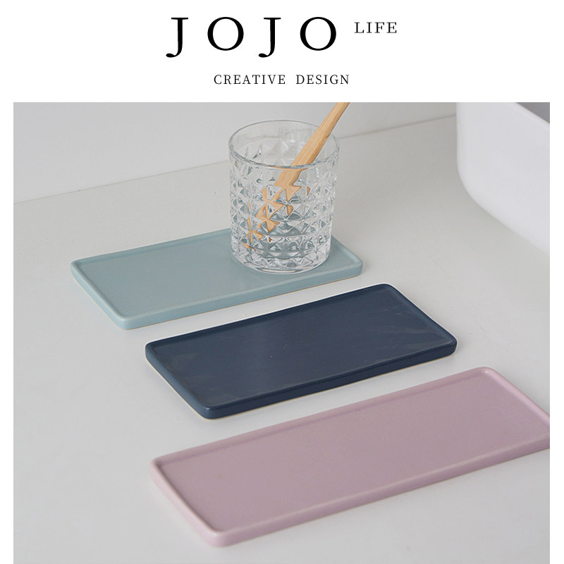 JOJO'S L. PD.Color.收纳盘浴室北欧防水霉陶瓷漱置物托盘丨出彩,家庭/个人清洁工具,浴室角架/置物架,淘宝优惠券,粉丝福利购,淘宝优惠卷