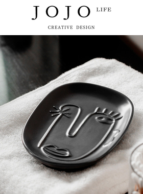 JOJO'S L. PD.Gitz.陶瓷大号肥皂托香皂盒收纳盘子置物架丨吉茨