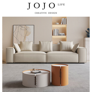 JOJO·Square·沙发家用意式 方格 极简磨砂布现代直排布艺科技