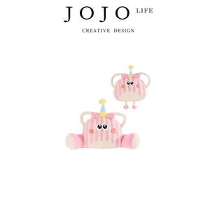PD.White.头枕腰靠卡通毛绒车载座椅护颈枕用品 醋白 JOJO